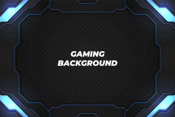 Elevate Your Projects with a Black and Blue Gaming Background