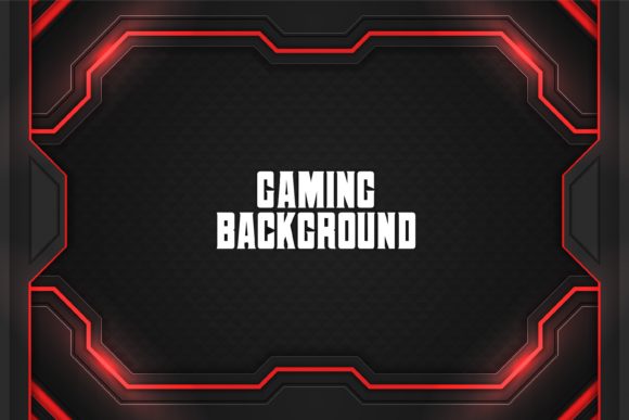 Gaming Background Red with Element: Your All-in-One Digital Creative Asset