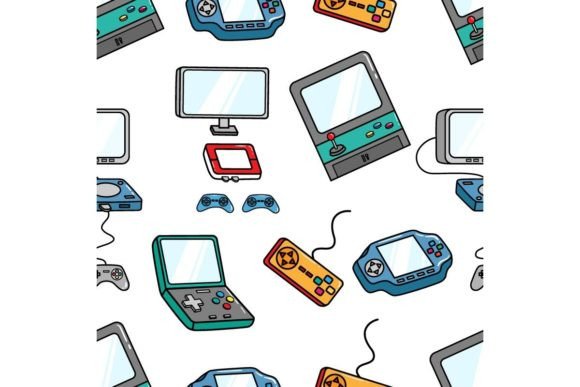 The Gaming Console in Seamless Pattern: Your Gateway to Creative Design